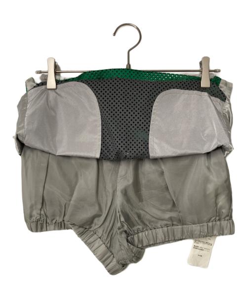 sacai（サカイ）sacai (サカイ) メッシュ切替スカート 14-01998 グリーン×グレー サイズ:2の古着・服飾アイテム