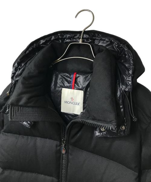 MONCLER（モンクレール）MONCLER (モンクレール) MONTGENEVRE ウールフーデットダウンジャケット  ブラック サイズ:2の古着・服飾アイテム
