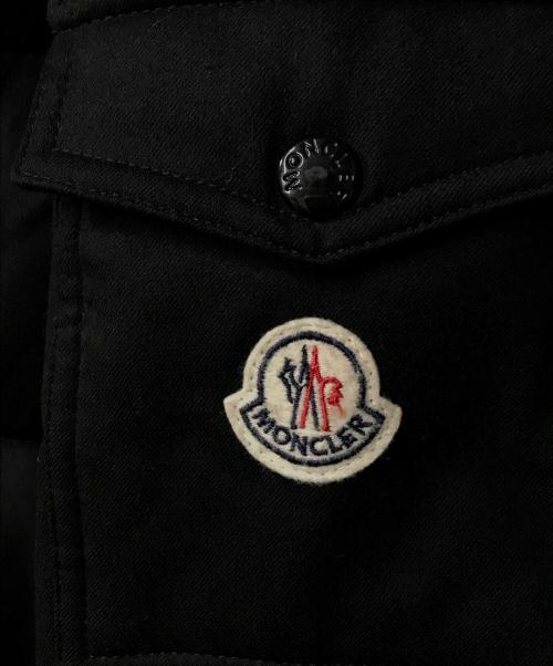 MONCLER（モンクレール）MONCLER (モンクレール) MONTGENEVRE ウールフーデットダウンジャケット  ブラック サイズ:2の古着・服飾アイテム