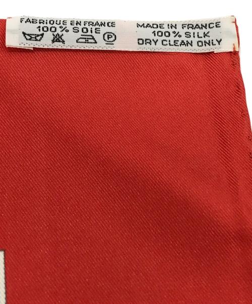 HERMES（エルメス）HERMES (エルメス) カレ90/Au Son du Tam Tam レッドの古着・服飾アイテム