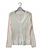 Ameri VINTAGEアメリヴィンテージ）の古着「PIPING RIB CARDIGAN」｜ホワイト