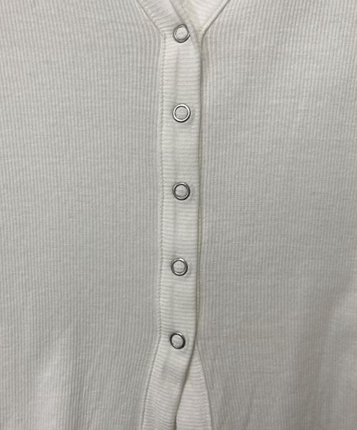 Ameri VINTAGE（アメリヴィンテージ）Ameri VINTAGE (アメリヴィンテージ) PIPING RIB CARDIGAN ホワイト サイズ:Freeの古着・服飾アイテム