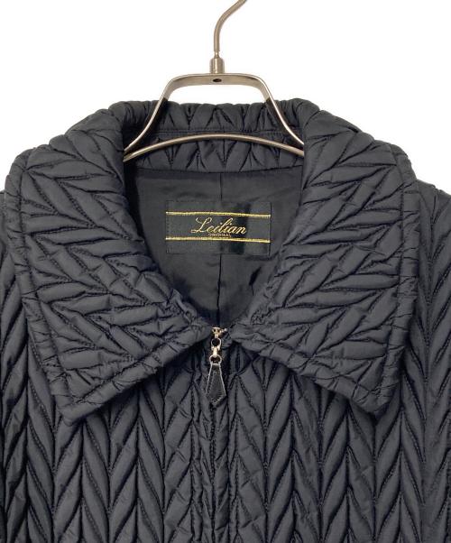 Leilian（レリアン）LEILIAN (レリアン) ナイロンキルティング中綿ジャケット ブラック サイズ:9(M)の古着・服飾アイテム