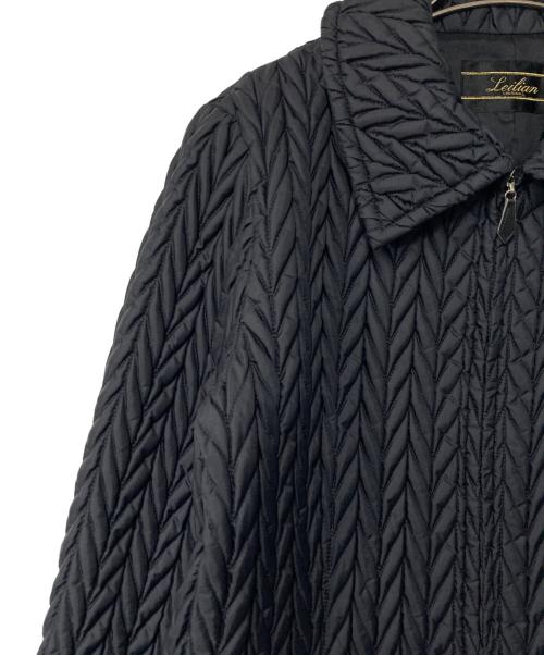 Leilian（レリアン）LEILIAN (レリアン) ナイロンキルティング中綿ジャケット ブラック サイズ:9(M)の古着・服飾アイテム