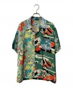 Sun Surf×BEAMS BOYサンサーフ×ビームスボーイ）の古着「別注 ハワイアン クレイジー シャツ」｜グリーン