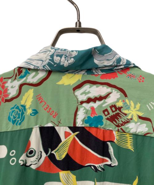 Sun Surf（サンサーフ）Sun Surf (サンサーフ) BEAMS BOY (ビームスボーイ) 別注 ハワイアン クレイジー シャツ グリーン サイズ:Lの古着・服飾アイテム