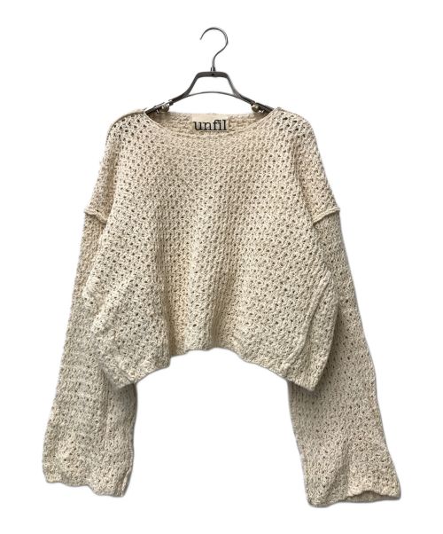UNFIL（アンフィル）UNFIL (アンフィル) コットン ダブル ハニカムメッシュ セーター ベージュ サイズ:１の古着・服飾アイテム