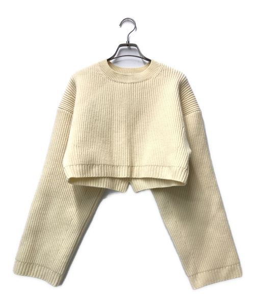 Comfort embracement（コンフォートエンブレイスメント）Comfort embracement (コンフォートエンブレイスメント) プルオーバーショートニット ベージュ サイズ:Fの古着・服飾アイテム