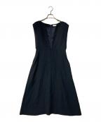 IENAイエナ）の古着「&NAVY カーブネックワンピース」｜ブラック