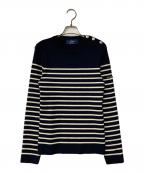 SAINT JAMESセントジェームス）の古着「ボーダーニット」｜ネイビー