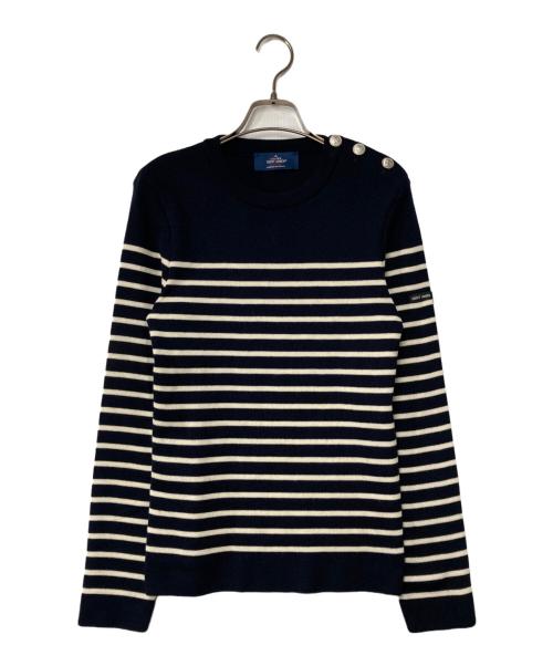 SAINT JAMES（セントジェームス）SAINT JAMES (セントジェームス) ボーダーニット ネイビー サイズ:Sの古着・服飾アイテム