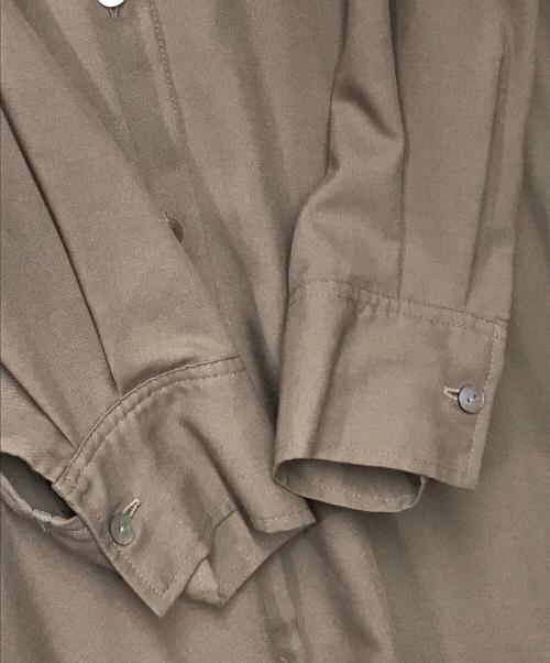mizuiro-ind（ミズイロインド）mizuiro-ind (ミズイロインド) バンドカラーシャツワンピース ブラウン サイズ:SIZE Freeの古着・服飾アイテム