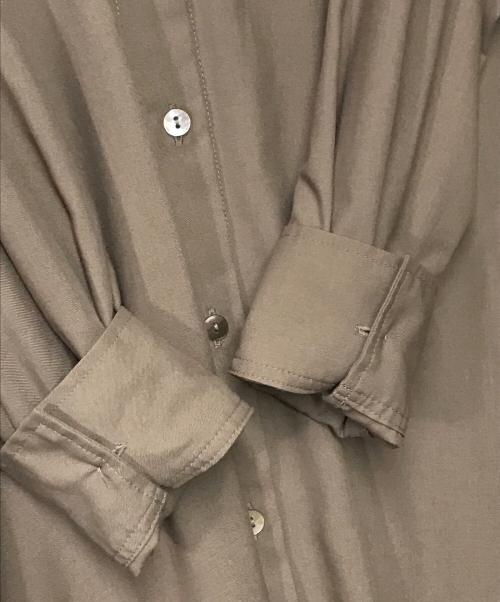 mizuiro-ind（ミズイロインド）mizuiro-ind (ミズイロインド) バンドカラーシャツワンピース ブラウン サイズ:SIZE Freeの古着・服飾アイテム