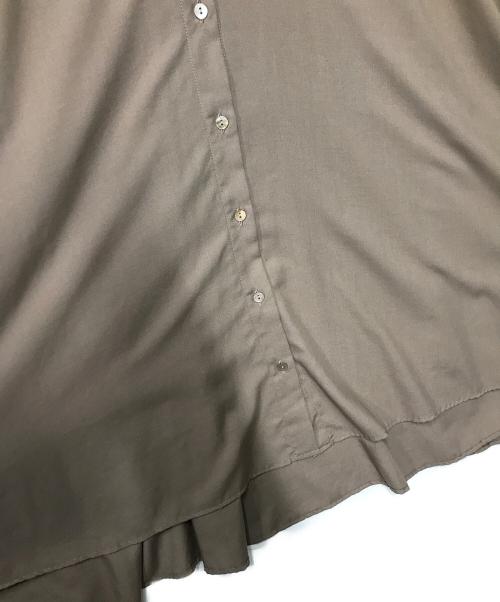 mizuiro-ind（ミズイロインド）mizuiro-ind (ミズイロインド) バンドカラーシャツワンピース ブラウン サイズ:SIZE Freeの古着・服飾アイテム