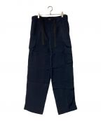 PAUL SMITHポールスミス）の古着「キュプラ ワイド カーゴパンツ」｜ネイビー