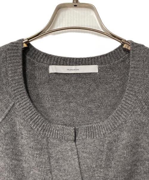 FRAMeWORK（フレームワーク）FRAMeWORK (フレームワーク) ミドルゲージ天竺ヘンリープルオーバー グレー サイズ:freeの古着・服飾アイテム