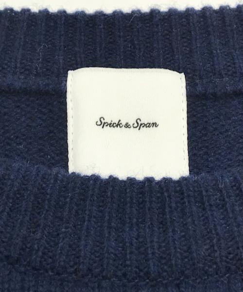 Spick and Span（スピック＆スパン）Spick and Span (スピックアンドスパン) ラグランロゴニットプルオーバー 24-080-200-5610-4-0 ネイビー サイズ:FREEの古着・服飾アイテム