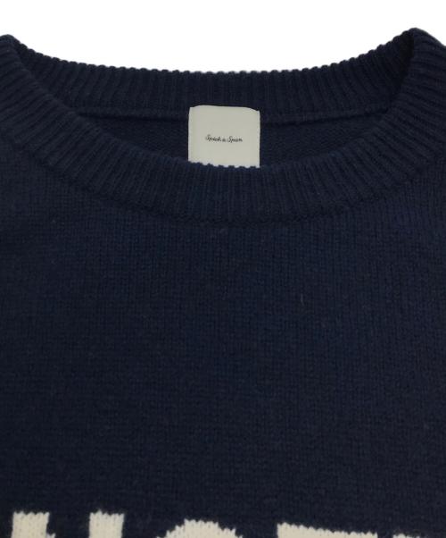 Spick and Span（スピック＆スパン）Spick and Span (スピックアンドスパン) ラグランロゴニットプルオーバー 24-080-200-5610-4-0 ネイビー サイズ:FREEの古着・服飾アイテム