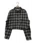 SOFTHYPHEN（ソフトハイフン）の古着「CROPPED NEL CHECK SHIRT クロップドネルチェックシャツ」｜ブラック
