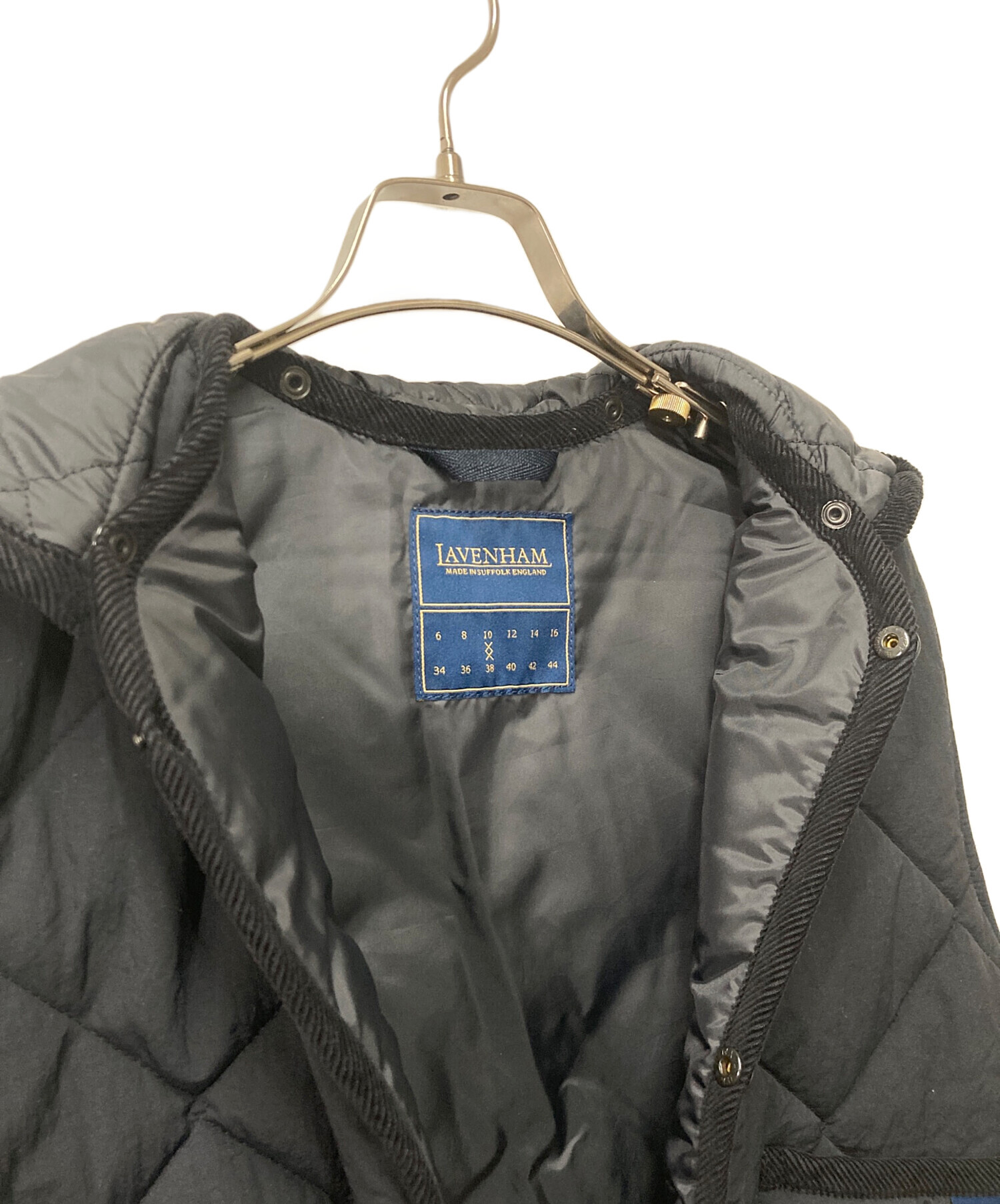 LAVENHAM ラベンハムキルトフーデッドクロップドベスト サイズ38 LAVENHAM ラベンハム ビッグキルトフーデッドクロップドベスト