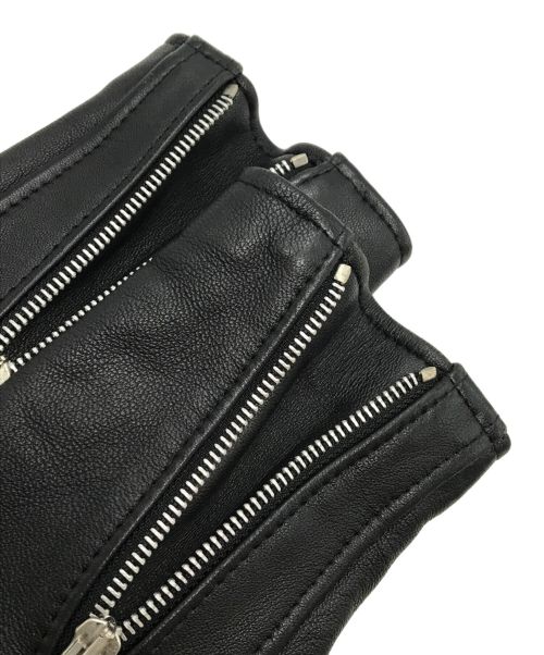 JAMES GROSE（ジェームスグロース）JAMES GROSE (ジェームスグロース) Adam et Rope (アダム エ ロペ) ダブルシープレザージャケット ブラック サイズ:8の古着・服飾アイテム