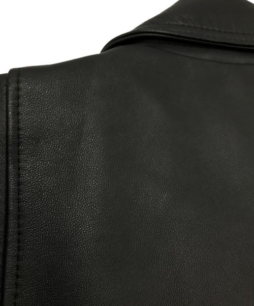 JAMES GROSE（ジェームスグロース）JAMES GROSE (ジェームスグロース) Adam et Rope (アダム エ ロペ) ダブルシープレザージャケット ブラック サイズ:8の古着・服飾アイテム