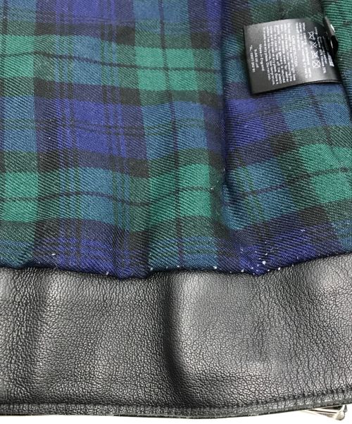 JAMES GROSE（ジェームスグロース）JAMES GROSE (ジェームスグロース) Adam et Rope (アダム エ ロペ) ダブルシープレザージャケット ブラック サイズ:8の古着・服飾アイテム