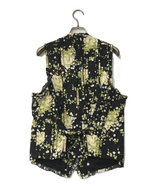 PINK HOUSE（ピンクハウス）PINK HOUSE (ピンクハウス) 花柄フリルベスト ブラック サイズ:-の古着・服飾アイテム