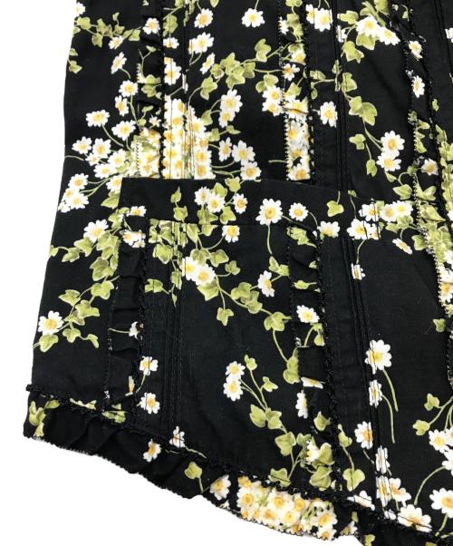 PINK HOUSE（ピンクハウス）PINK HOUSE (ピンクハウス) 花柄フリルベスト ブラック サイズ:-の古着・服飾アイテム