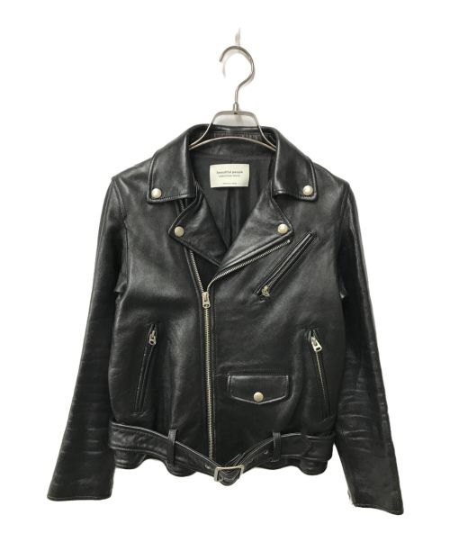 beautiful people（ビューティフルピープル）beautiful people (ビューティフルピープル) レザーライダースジャケット ブラック サイズ:150の古着・服飾アイテム