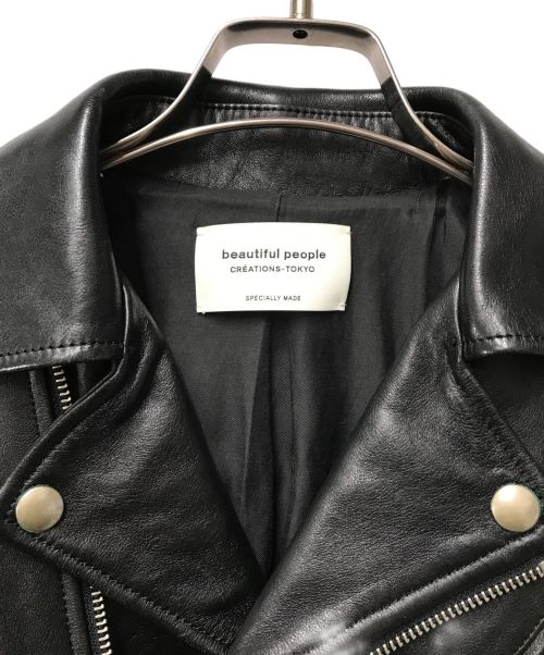 beautiful people（ビューティフルピープル）beautiful people (ビューティフルピープル) レザーライダースジャケット ブラック サイズ:150の古着・服飾アイテム