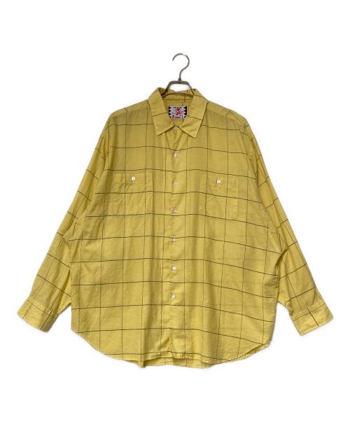 son of the cheese（（サノバチーズ））son of the cheese (（サノバチーズ）) Big Plaid Shirt イエロー サイズ:XLの古着・服飾アイテム