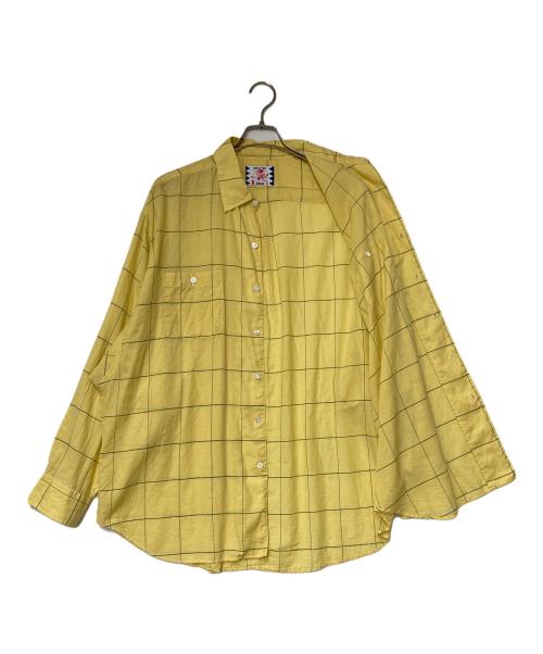 son of the cheese（（サノバチーズ））son of the cheese (（サノバチーズ）) Big Plaid Shirt イエロー サイズ:XLの古着・服飾アイテム