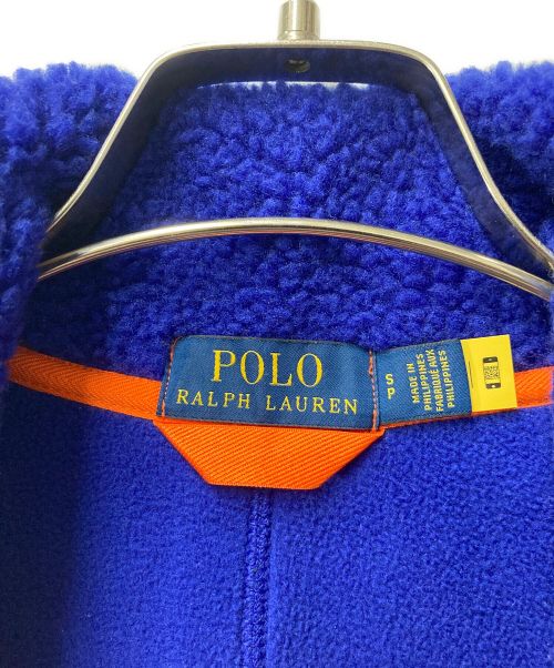 POLO RALPH LAUREN（ポロ・ラルフローレン）POLO RALPH LAUREN (ポロ・ラルフローレン) ボアフリースジャケット ブルー×オレンジ サイズ:Sの古着・服飾アイテム