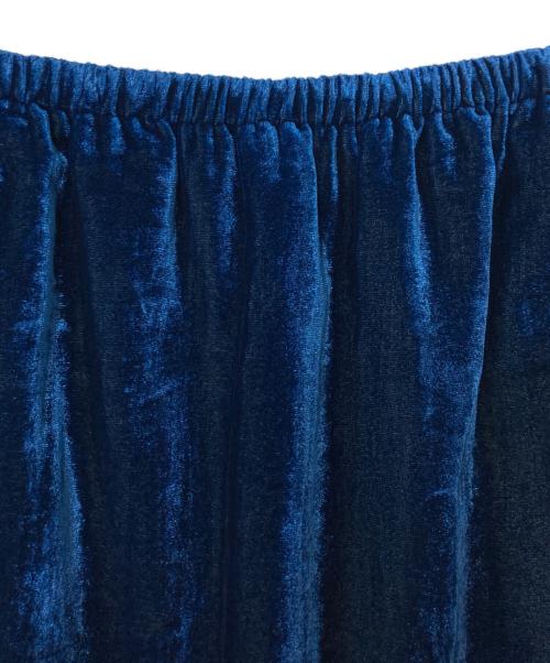 maturely（マチュアリー）maturely (マチュアリー) Velvet Opal Maxi Skirt ブルー サイズ:FREEの古着・服飾アイテム