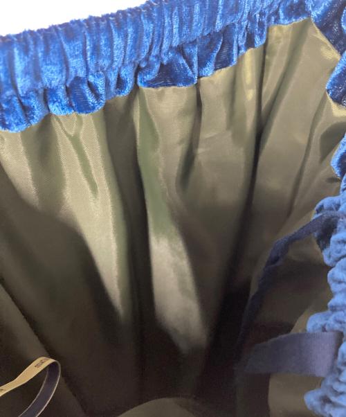 maturely（マチュアリー）maturely (マチュアリー) Velvet Opal Maxi Skirt ブルー サイズ:FREEの古着・服飾アイテム