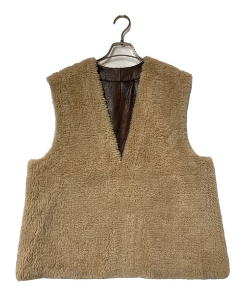 RIAMPLAGE（リアムプラージュ）RIAMPLAGE (リアムプラージュ) フェイクファーベスト ブラウン サイズ:FREEの古着・服飾アイテム