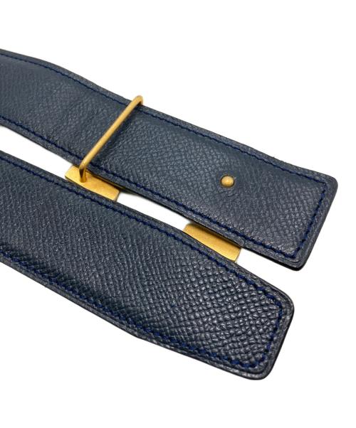 HERMES（エルメス）HERMES (エルメス) コンスタンスＨベルト 65 ネイビー×グリーンの古着・服飾アイテム