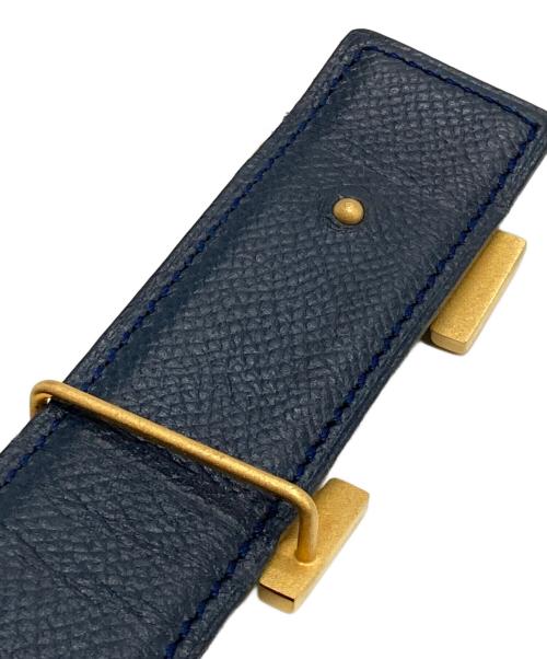 HERMES（エルメス）HERMES (エルメス) コンスタンスＨベルト 65 ネイビー×グリーンの古着・服飾アイテム