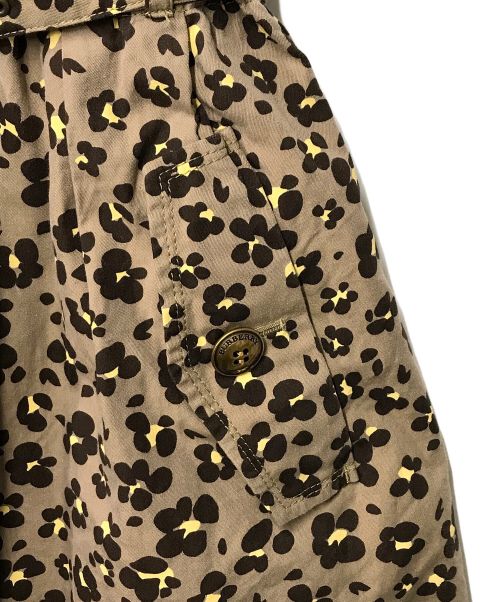 BURBERRY BLUE LABEL（バーバリー ブルー レーベル）BURBERRY BLUE LABEL (バーバリーブルーレーベル) レオパード柄切替ベルト付ワンピース ブラウン サイズ:SIZE 38の古着・服飾アイテム