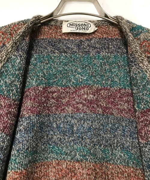 MISSONI UOMO（ミッソーニウオモ）MISSONI UOMO (ミッソーニウオモ) アルパカ混Vネックカーディガン マルチカラー サイズ:不明の古着・服飾アイテム