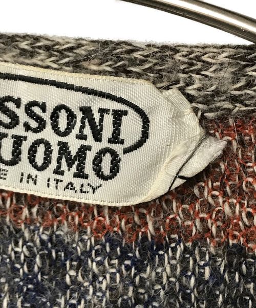 MISSONI UOMO（ミッソーニウオモ）MISSONI UOMO (ミッソーニウオモ) アルパカ混Vネックカーディガン マルチカラー サイズ:不明の古着・服飾アイテム