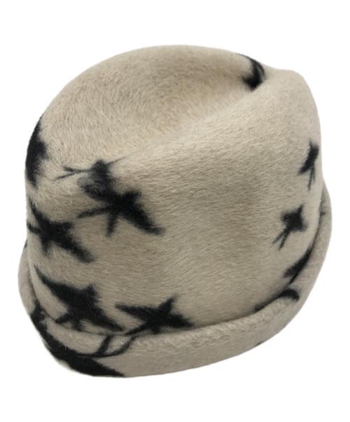 Saravah（サラヴァ）Saravah (サラヴァ) ラビットファーハット ベージュ×ブラックの古着・服飾アイテム