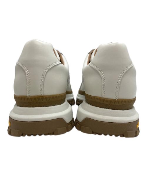 REPRO-PARK（リプロパーク）REPRO-PARK (リプロパーク) VIBRAM CHOPPER SOLEレザースニーカー/ジャーマントレーナー リサイクルレザースニーカー LPR024A1030-A ホワイト×グレー サイズ:41の古着・服飾アイテム
