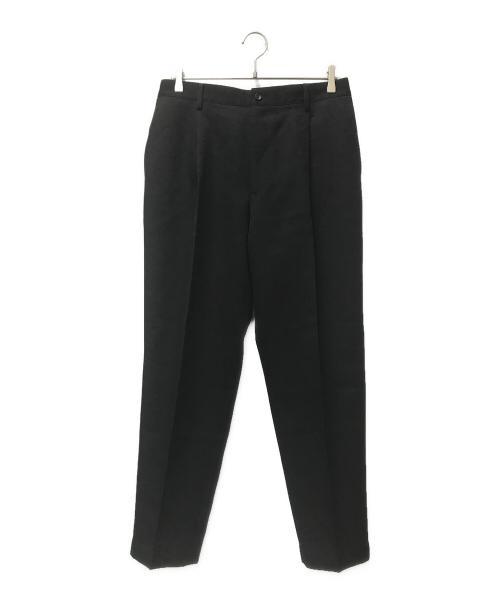 Graphpaper（グラフペーパー）Graphpaper (グラフペーパー) Scale Off Wool Tapered Trousers/スケール オフ ウール テーパード トラウザーズ GM241-40170B ブラック サイズ:2の古着・服飾アイテム