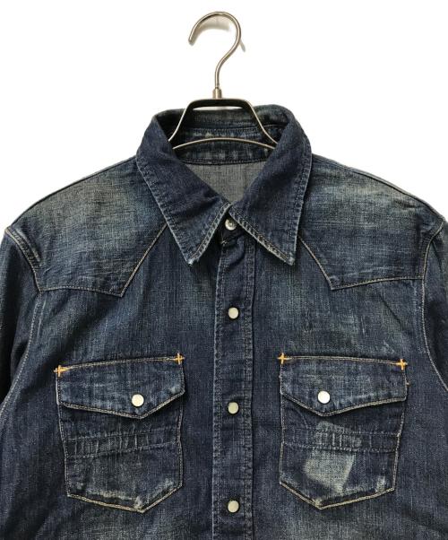 n(n) by NUMBER (N)INE（エヌエヌバイナンバーナイン）n(n) by NUMBER (N)INE (エヌエヌバイナンバーナイン) デニムウエスタンシャツ LOVE GOD MURDER期 インディゴ サイズ:3の古着・服飾アイテム