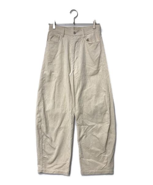 Curensology &RC（カレンソロジー アールシー）Curensology &RC (カレンソロジー アールシー) ワイドコーデュロイパンツ アイボリー サイズ:38の古着・服飾アイテム