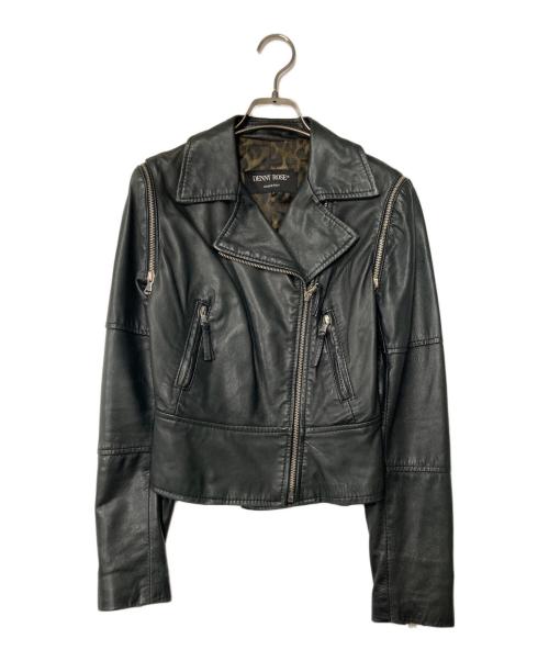 DENNY ROSE（デニーローズ）DENNY ROSE (デニーローズ) アーム切替ジップレザージャケット ブラック サイズ:Ｓの古着・服飾アイテム