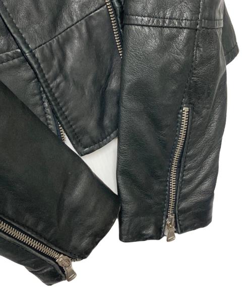 DENNY ROSE（デニーローズ）DENNY ROSE (デニーローズ) アーム切替ジップレザージャケット ブラック サイズ:Ｓの古着・服飾アイテム