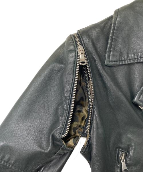 DENNY ROSE（デニーローズ）DENNY ROSE (デニーローズ) アーム切替ジップレザージャケット ブラック サイズ:Ｓの古着・服飾アイテム